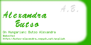 alexandra butso business card